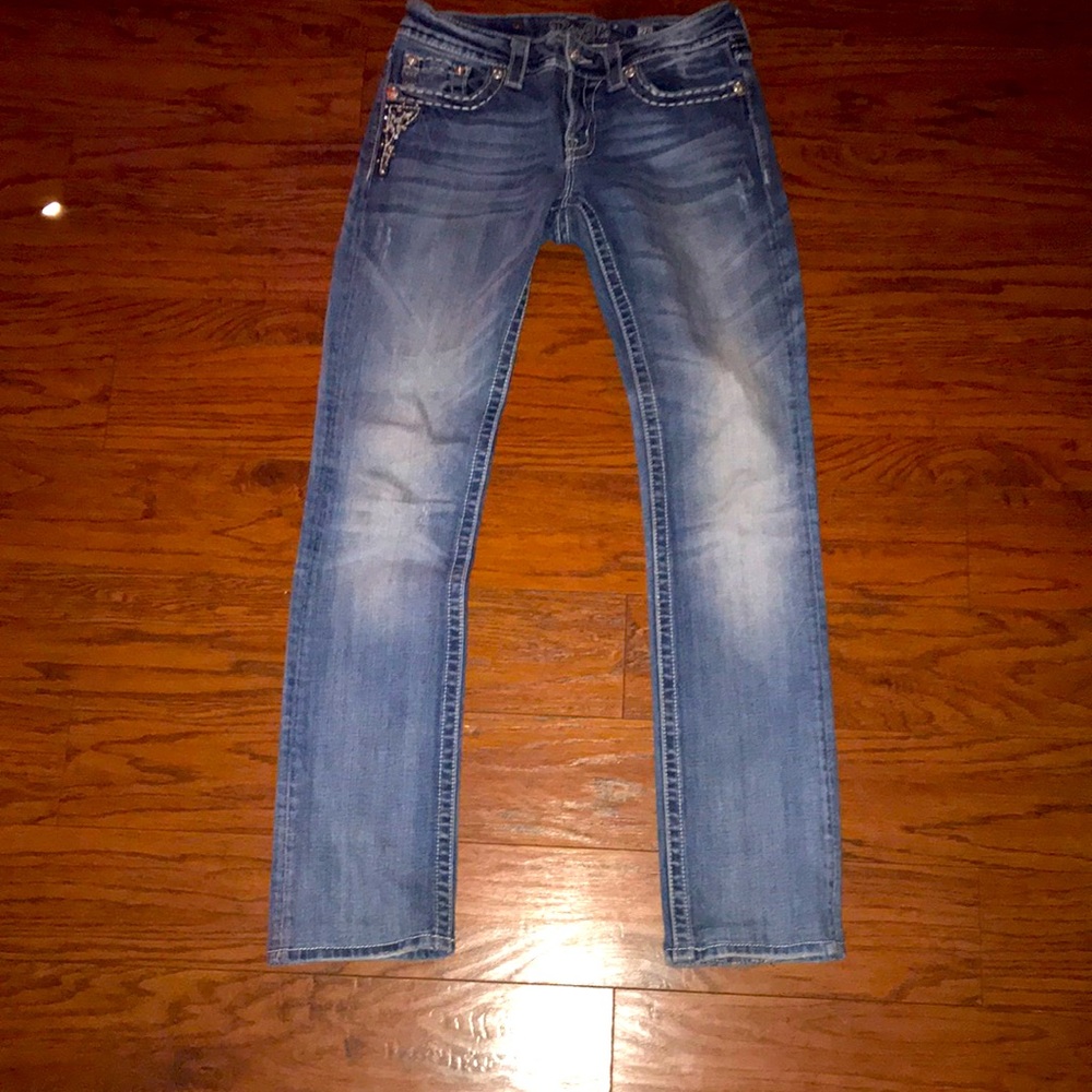 Women buckle straight miss me jeans